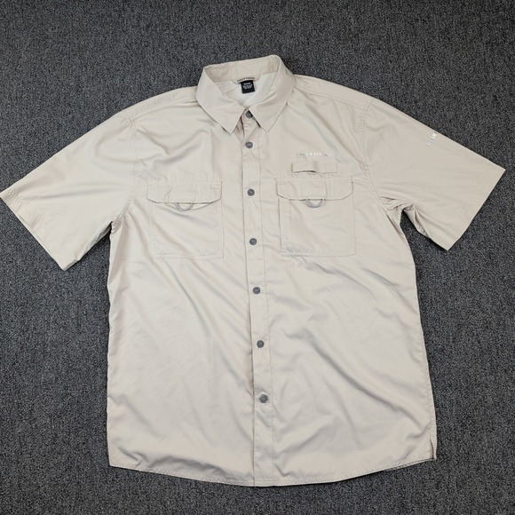 Field & Stream Gorpcore Fishing Shirt Medium Tan SmartCool Utility Hiking S/S — photo 2